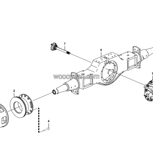 LGMG CMT106 Mine Truck - Middle axle assembly - E0700-2707010418