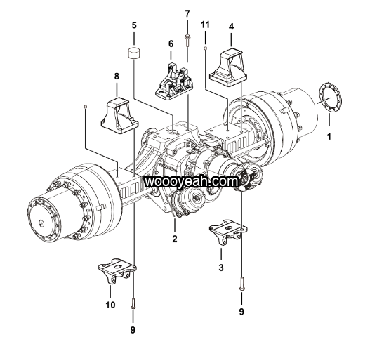 LGMG Off-Highway Dump Truck 2022 - Mid axle assy PX - E0700-2707010555
