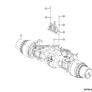 LGMG Off-Highway Dump Truck 2024 - Mid axle mounting assy HD40T（i=16.641） - E0700-2707010649