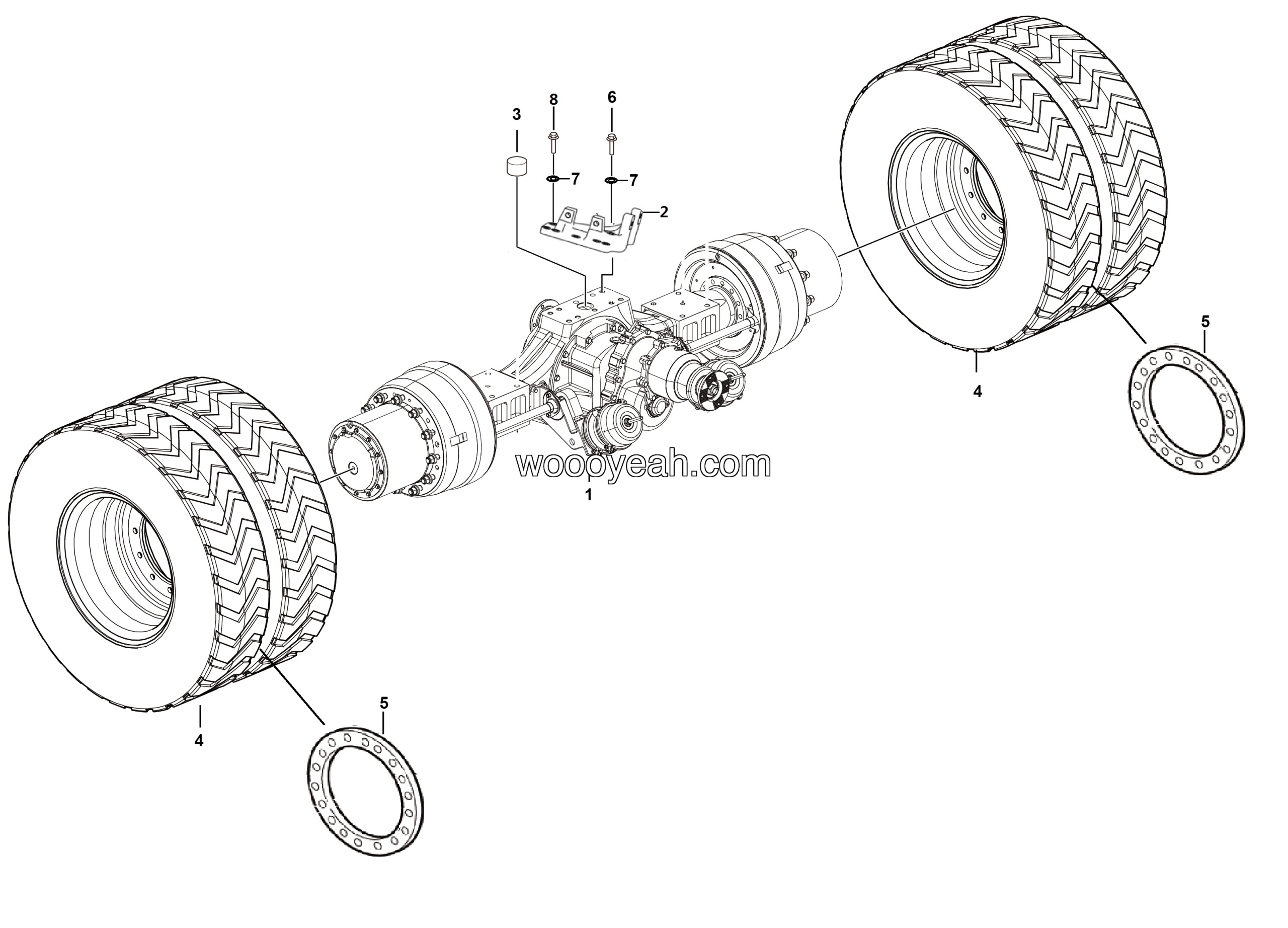 LGMG Off-Highway Dump Truck 2022 - Mid axle mounting assy HD40T(i=16.641) - E0701-2707010548.S1A