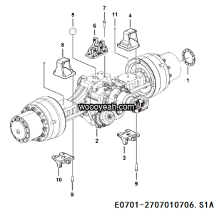 LGMG CMT66 2025 - Mid axle assy - E0701-2707010706.S1A