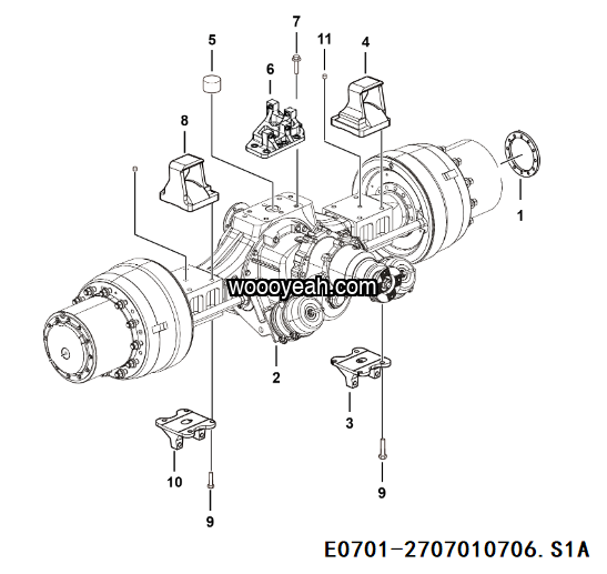 LGMG CMT66 2025 - Mid axle assy - E0701-2707010706.S1A