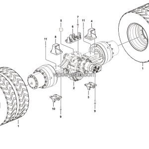 LGMG Off-Highway Dump Truck 2022 - Mid axle mounting assy - E0704-2707010404