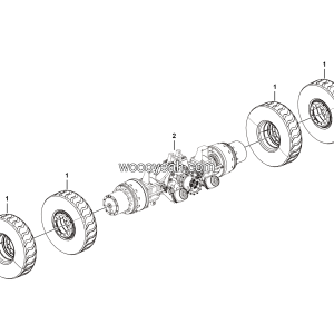 LGMG MT86D Mine Truck - Mid axle assy - E0705-2707010323