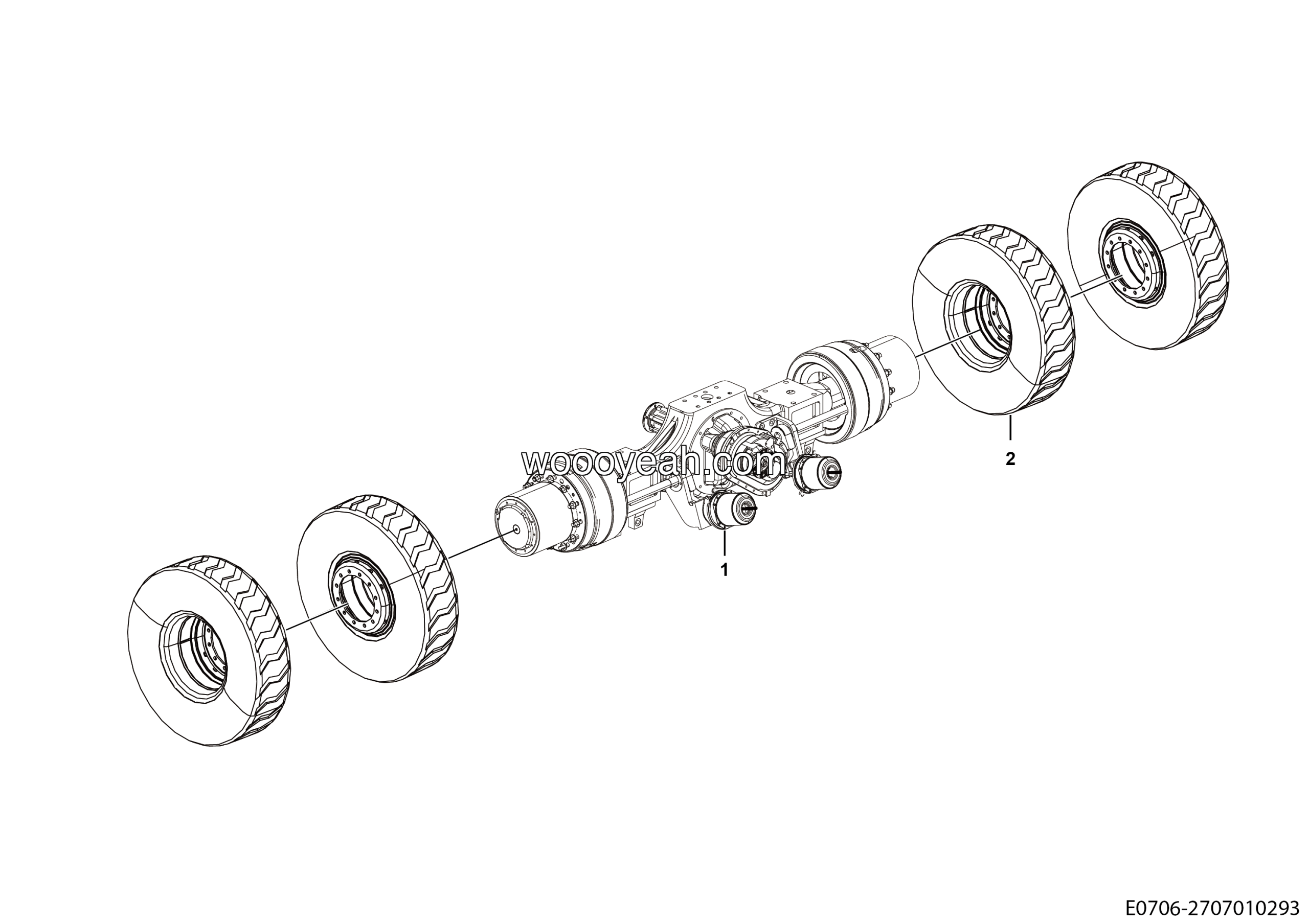 LGMG Off-Highway Dump Truck 2021 - Mid axle assy - E0706-2707010293