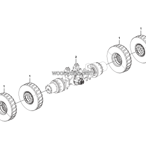 LGMG MT76A Mine Truck - Rear axle assembly - E0800-2708010298