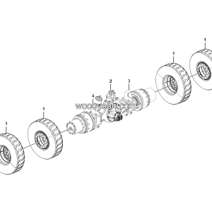 LGMG MT86M Mine Truck - Rear assembly - E0800-2708010347