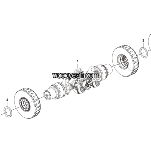 LGMG Off-Highway Dump Truck 2022 - Rear axle assy(40 t/16.641) - E0800-2708010458