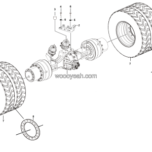 LGMG Off-Highway Dump Truck 2022 - Rear axle mounting assy HD40T - E0801-2708010387.S