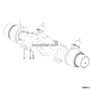 LGMG RTH100 2025 - Rear axle installation  ( px58t, i=21.398, w/ wheel rpm sensor) - E0801-2708010608.S1A