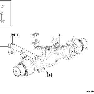 LGMG RTH100 2025 - Rear axle installation px58t（i=21.398+abs） - E0801-2708010634.S1A