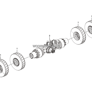 LGMG MT50 Mine Truck - Wheel assembly - E0802-2708010290