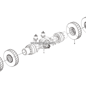 LGMG MT86H Mine Truck - Rear axle assy - E0803-2708010282