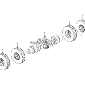 LGMG MT86D Mine Truck - Rear axle assy - E0803-2708010300