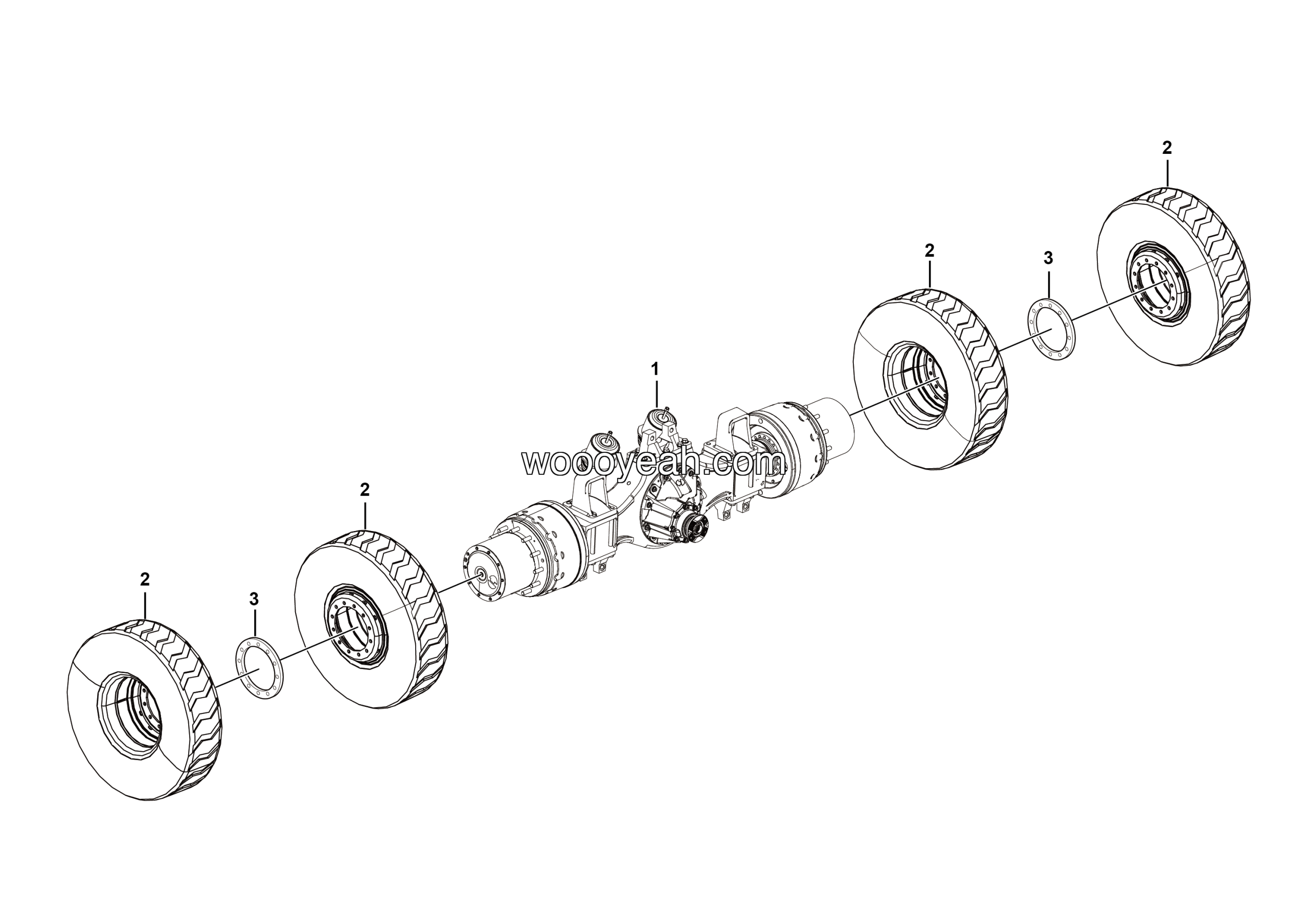 LGMG Off-Highway Dump Truck 2022 - Rear axle assy - E0807-2708010325