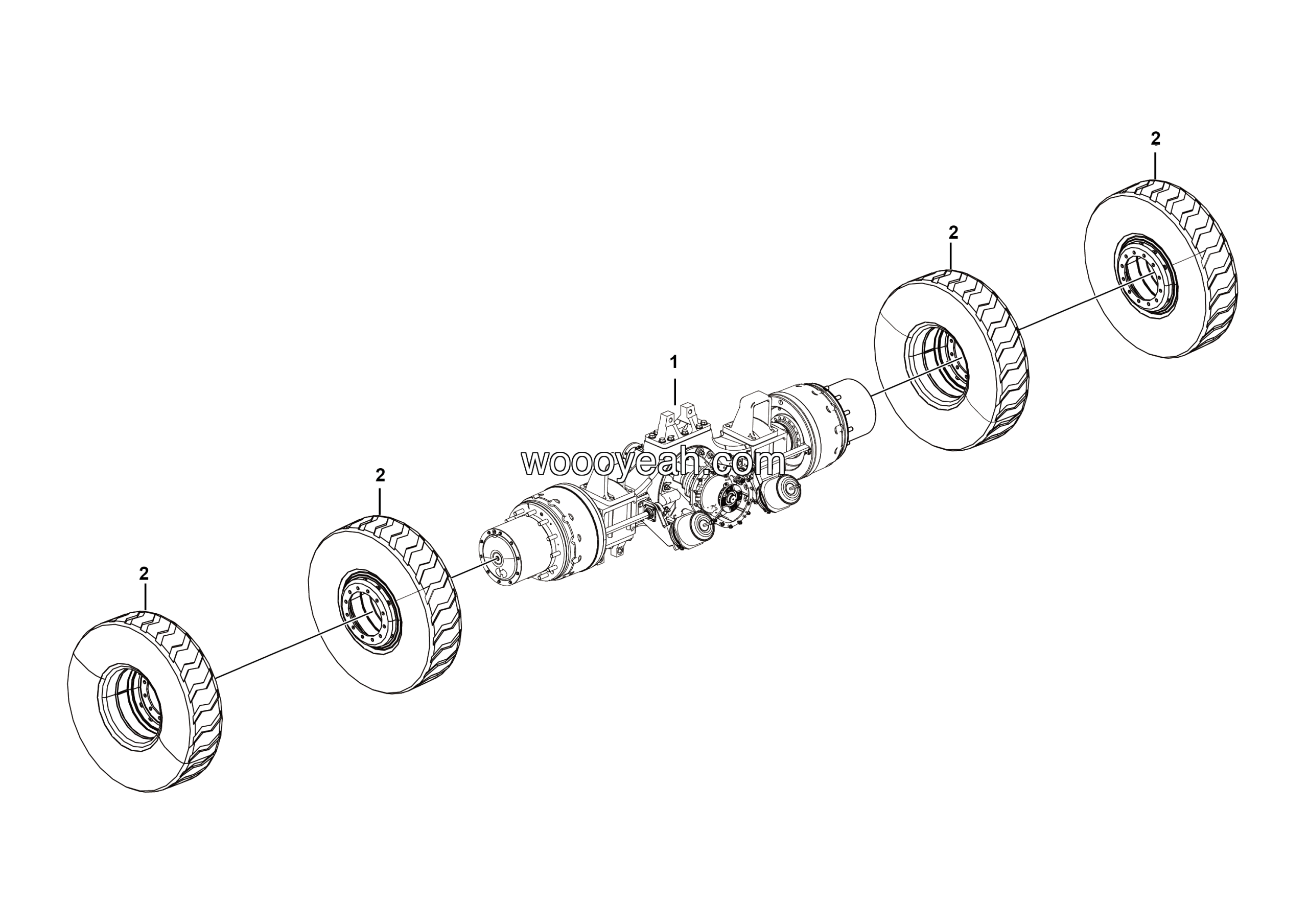 LGMG Off-Highway Dump Truck 2021 - Rear axle assy - E0809-2708010282