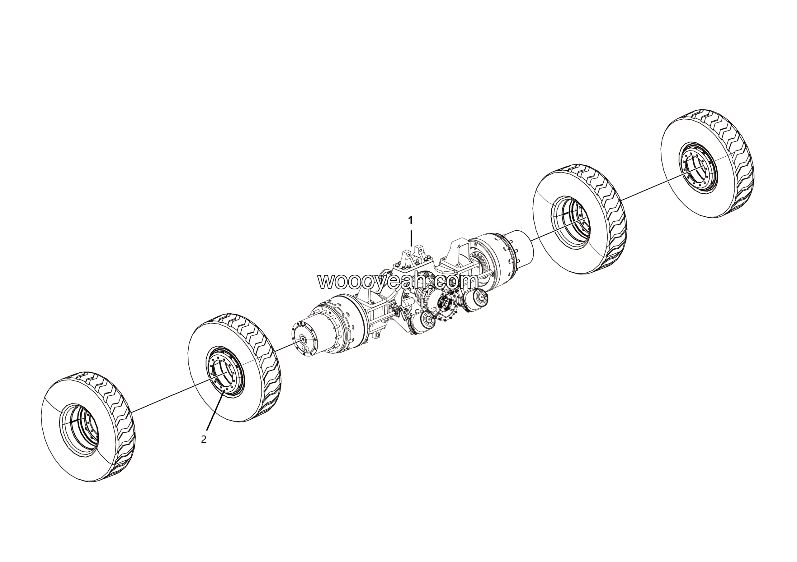 LGMG Off-Highway Dump Truck 2021 - Rear axle assy - E0811-2708010282