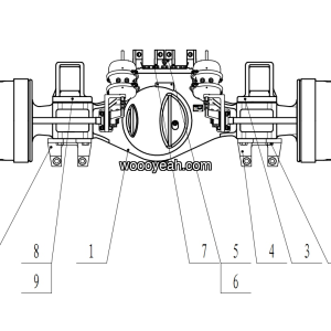 LGMG MT76 Mine Truck - 30 ton Rear Axle Assembly - E11-2708010157