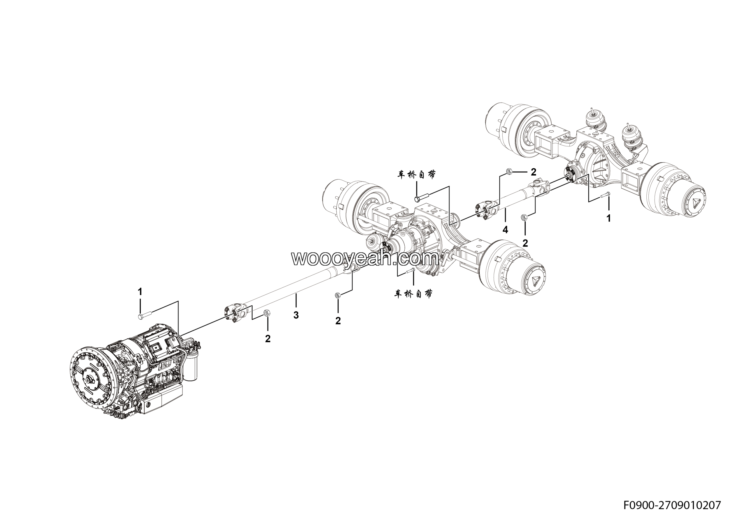 LGMG Off-Highway Dump Truck 2022 - Drive shaft assy - F0900-2709010207
