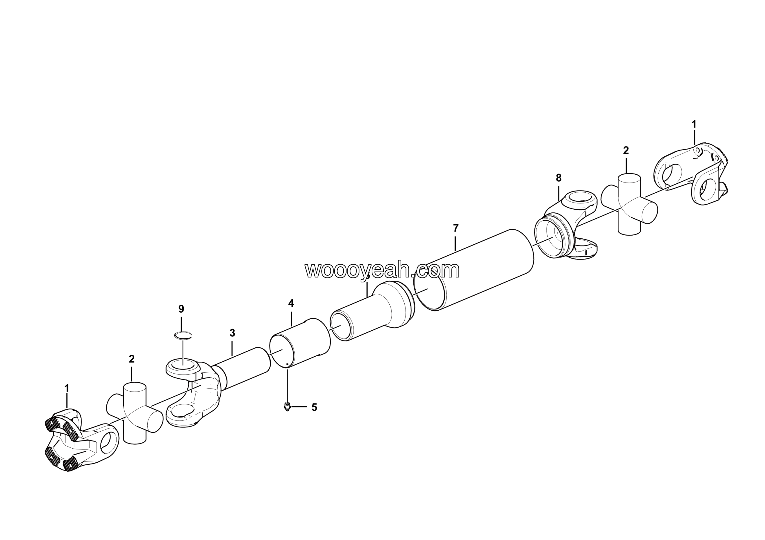 LGMG Off-Highway Dump Truck 2020 - Front drive shaft assy - F0900-4110000651