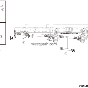 LGMG Road Sprinkler 2024 - Drive shaft assy - F0901-2709010464.S1A-G1