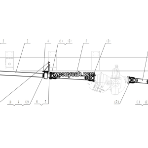 LGMG MT80C Mine Truck - Drive shaft assy - F1-2709010153