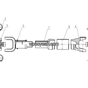 LGMG Off-Highway Dump Truck 2023 - PROPELLER SHAFT ASSEMBLY - F1000-4110001114