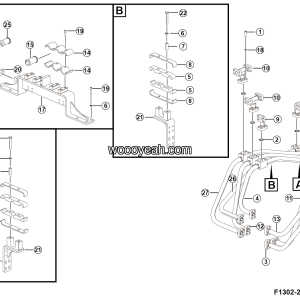 LGMG ？？2？？？？？？？？？？？o Hydrualic Excavator 2024 - Main valve to boom line - F1302-2613020376.S1C