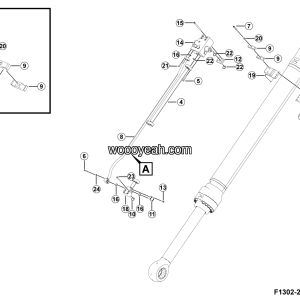LGMG Hydraulic excavator 2025 - Boom cylinder assembly - F1302-2613020454.S1D