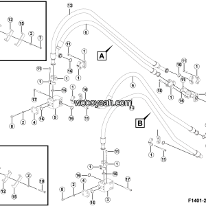LGMG Hydraulic excavator 2025 - Mounting hydraulic line assy - F1401-2614010199.S1C