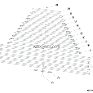 LGMG CMT96A 2025 - Rear leaf spring assy lg12-5n16b120h2（10128）7/32 - G0700-4110709660