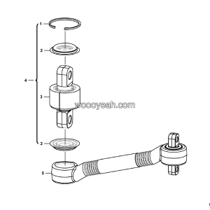 LGMG MT86H Mine Truck - Lower thrust rod assy - G1200-2712010389