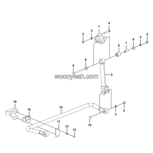 LGMG MT50 Mine Truck - Front stabilizer installation assy - G1200-2712011099