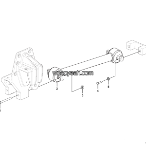 LGMG CMT96 Mine Truck - Front thrust rod installation assy - G1200-2712011413