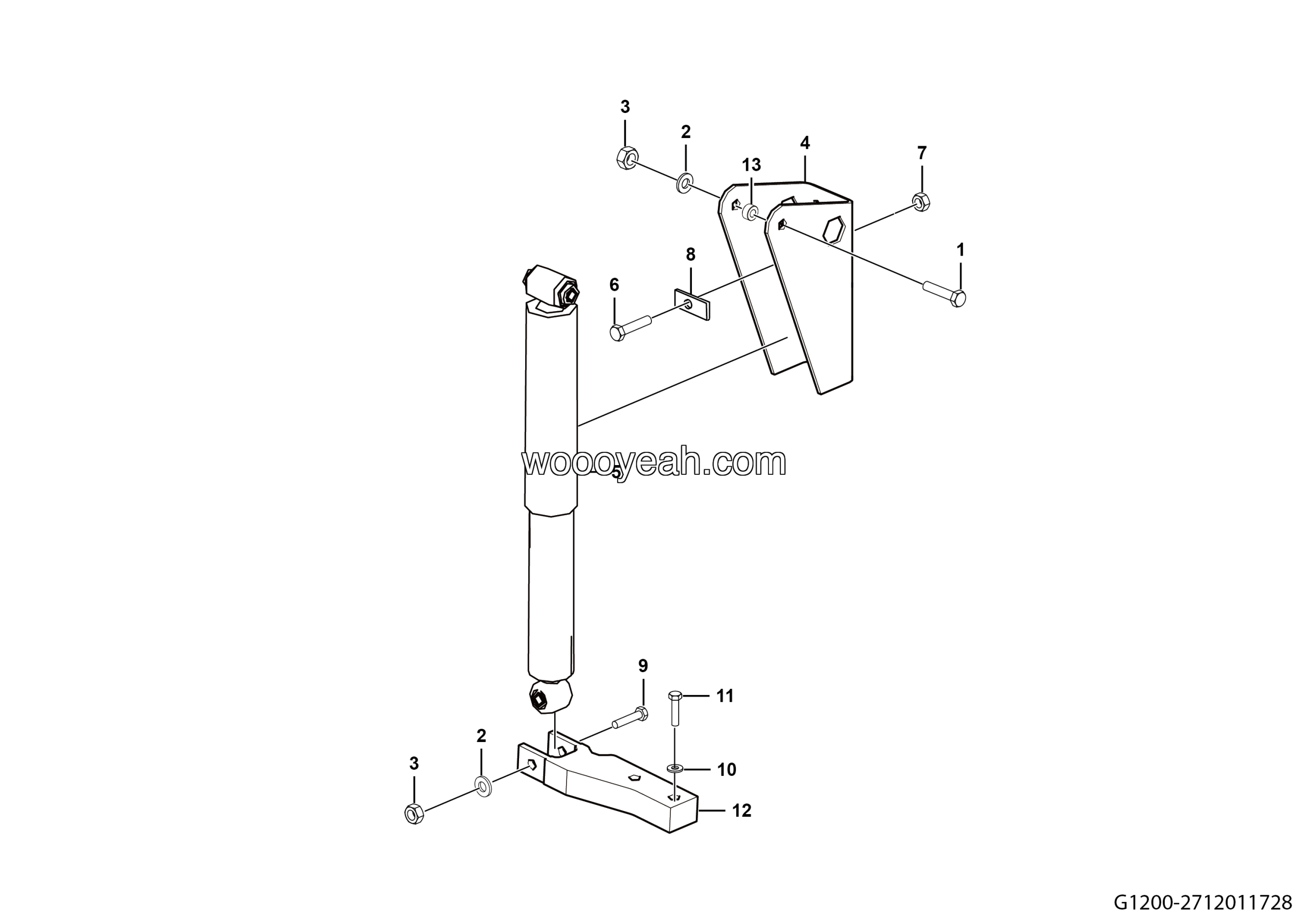 LGMG Off-Highway Dump Truck 2022 - Absorber installation assy - G1200-2712011728