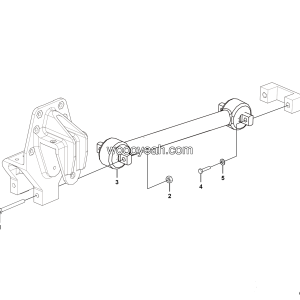 LGMG Off-Highway Dump Truck 2022 - Front thrust rod installation assy - G1200-2712011729