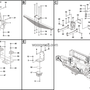 LGMG Mine Truck Mine Truck - Front leaf spring installation assy - G1200-2712011941
