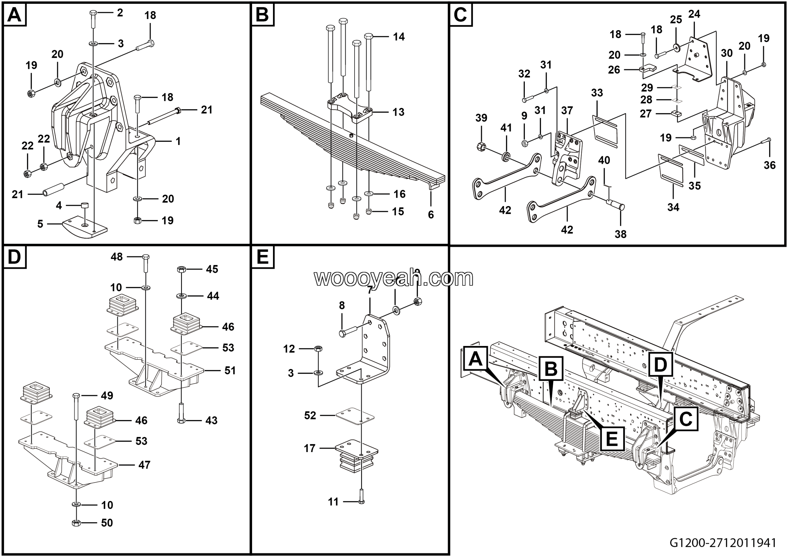 LGMG Mine Truck Mine Truck - Front leaf spring installation assy - G1200-2712011941