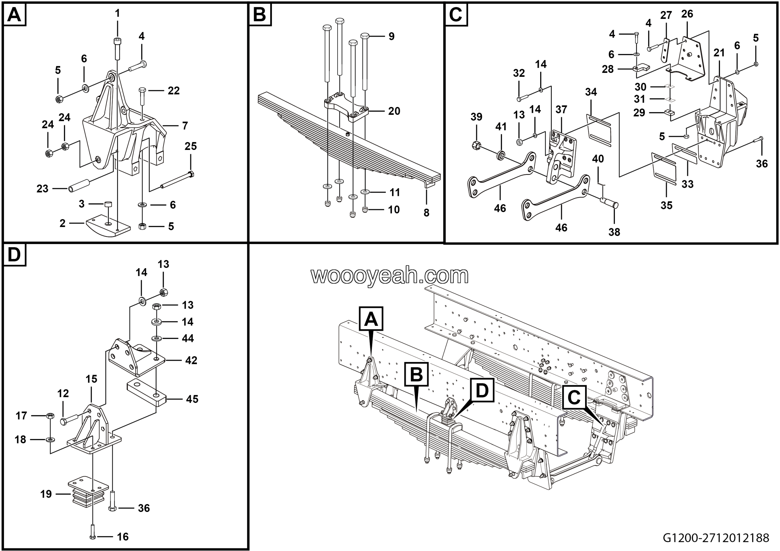LGMG Off-Highway Dump Truck 2020 - Front leaf spring installation assy - G1200-2712012188