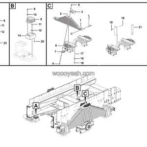 LGMG Off-Highway Dump Truck 2022 - Rear leaf spring installation assy - G1200-2712012324.S1F