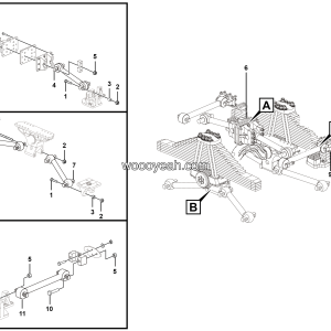 LGMG Off-Highway Dump Truck 2023 - Rear thrust rod installation assy - G1200-2712017305