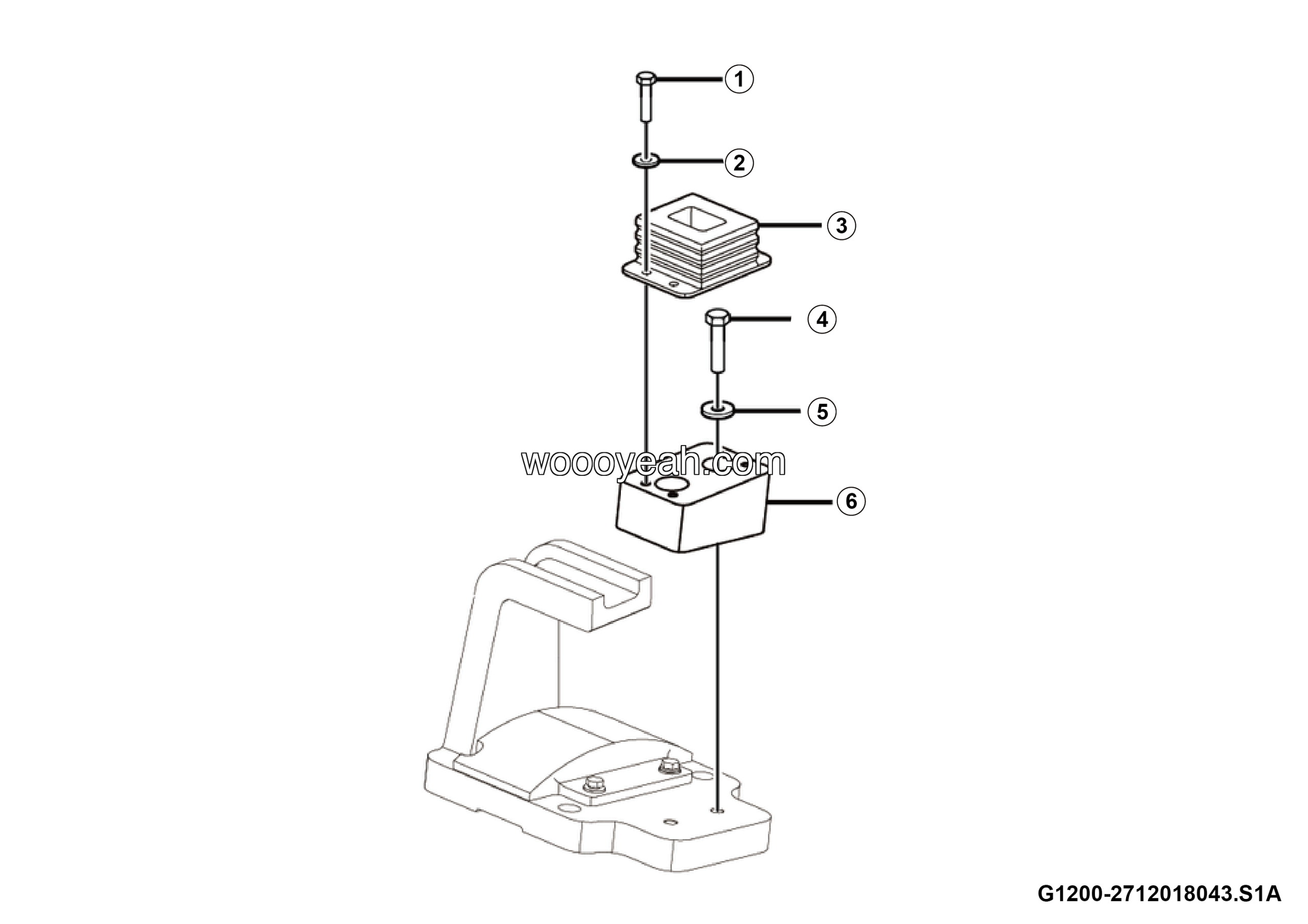 LGMG Off-Highway Dump Truck 2024 - Rear axle stop block assy - G1200-2712018043.S1A