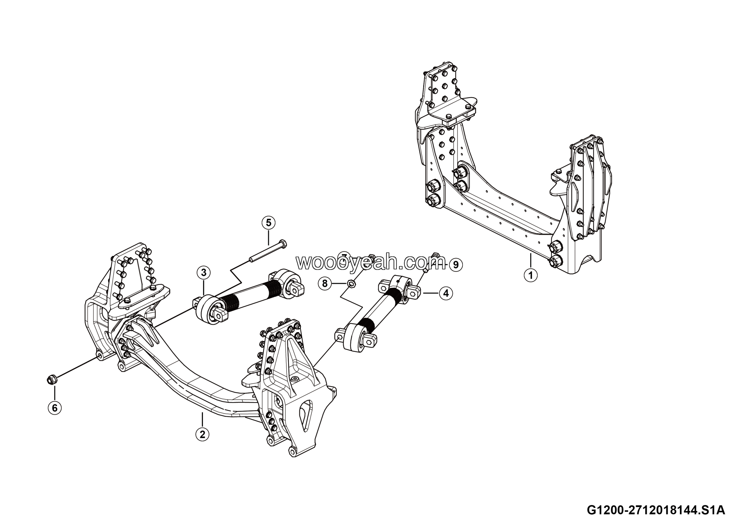LGMG Off-Highway Dump Truck 2024 - FR guide mechanism installation - G1200-2712018144.S1A