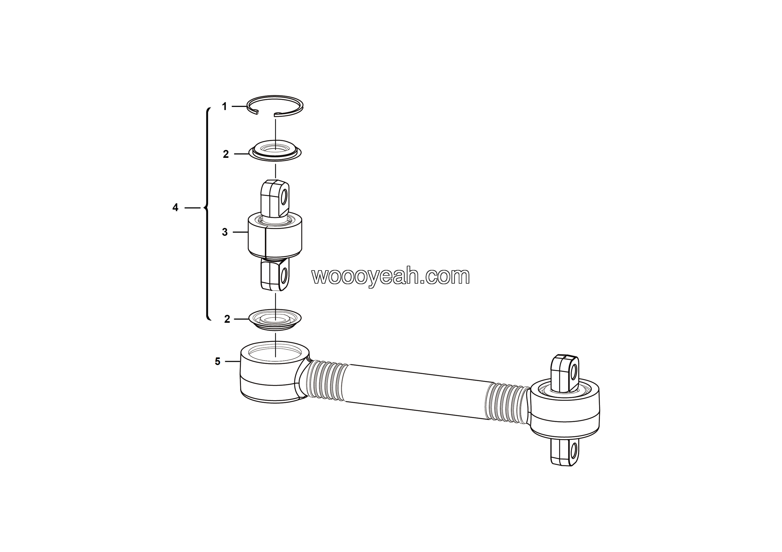 LGMG Off-Highway Dump Truck 2020 - Upper thrust rod assy - G1200-4110702193
