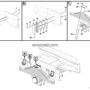 LGMG MT76 Mine Truck - Rear suspension assembly - G1201-2712010853