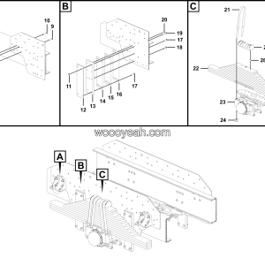 LGMG MT50 Mine Truck - Rear suspension assy - G1201-2712011101