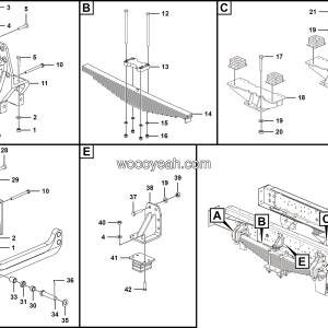 LGMG MT95 Mine Truck - Front the spring assembly - G1201-2712011412