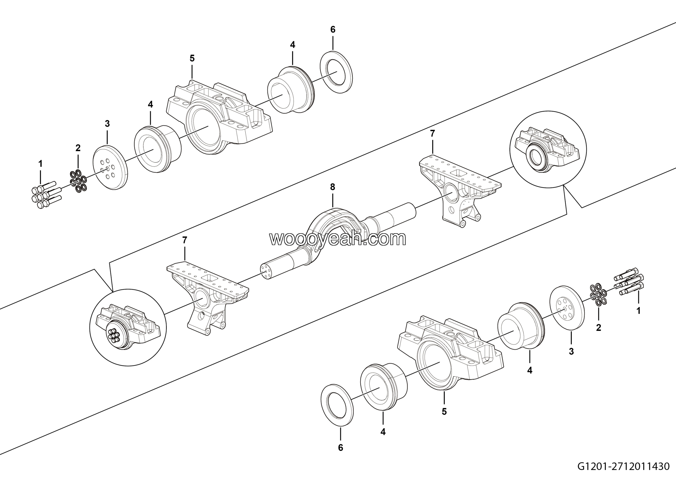 LGMG Off-Highway Dump Truck 2023 - Balance shaft - G1201-2712011430