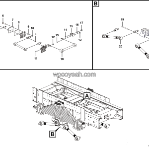 LGMG CMT96 Mine Truck - Rear thrust rod installation assy - G1201-2712011503