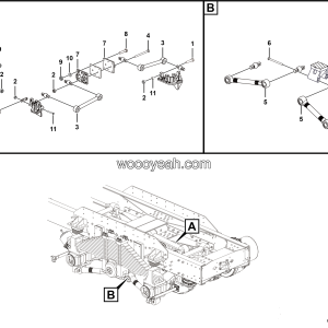 LGMG Off-Highway Dump Truck 2022 - Rear thrust rod installation assy - G1201-2712011732